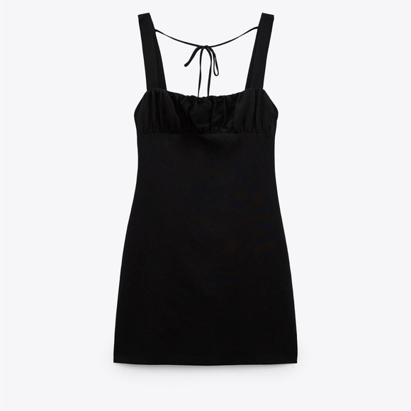 ZARA Linen Blend Short Dress - Picture 3 of 7